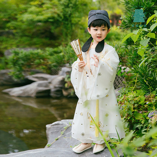 Autumn Children's Han Chinese Costume Handsome Song Style Suit Chinese Classics Suit